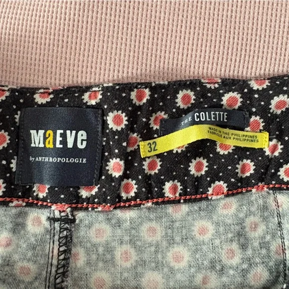 Maeve by Anthropologie The Colette Cropped Wide-Leg Pants Size 32 patterned - Picture 4 of 11